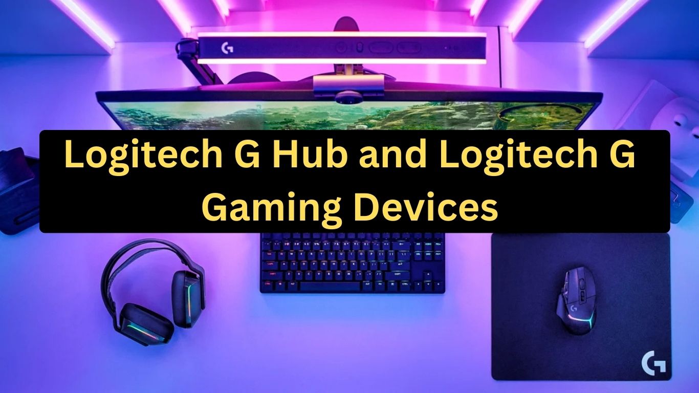 Logitech G Hub software interface showing connected gaming devices